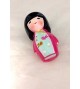 Boneca Japonesa cofre  De Resina 17 cm 